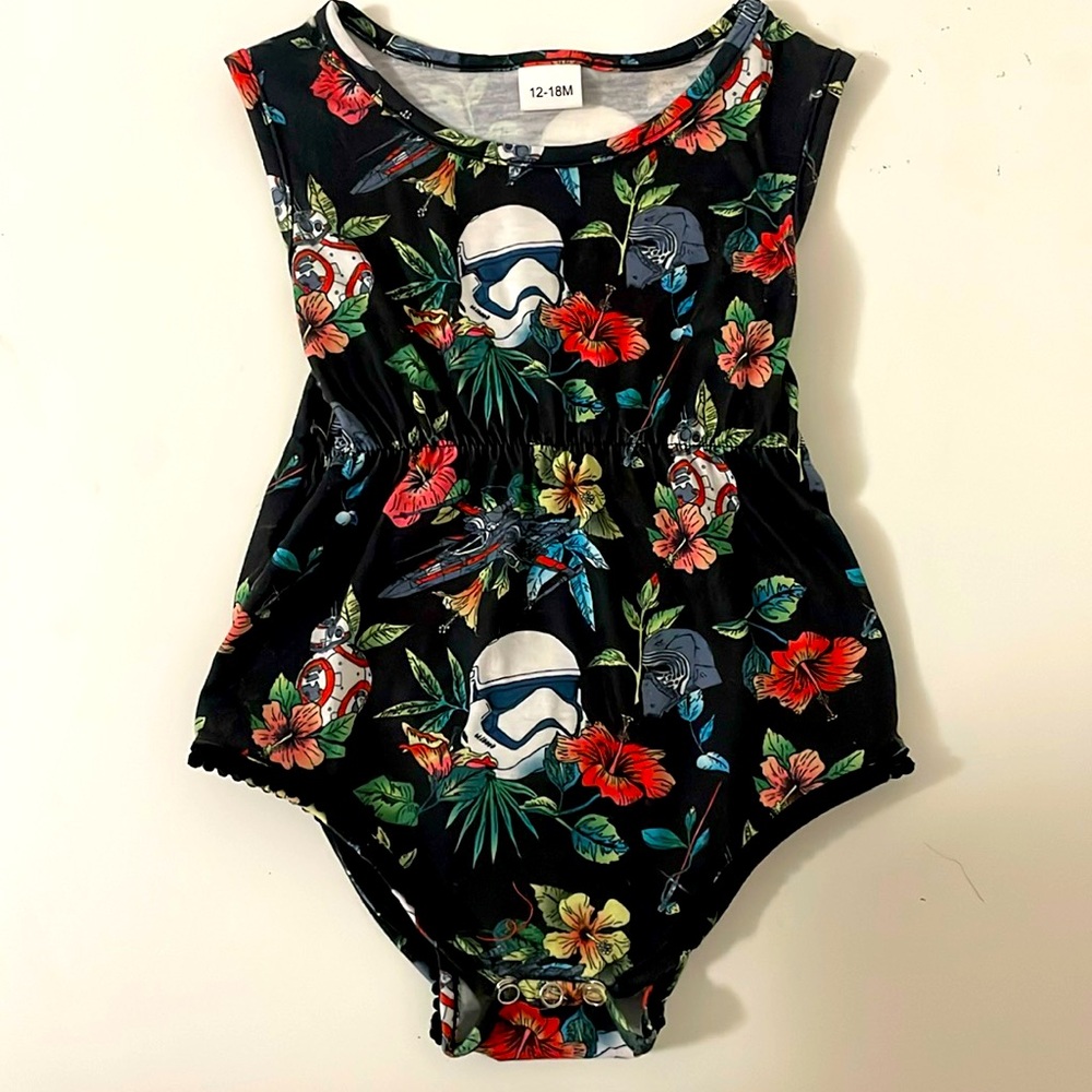 STAR WARS SNAP ONESIE FRINGE DETAIL 12-18mos